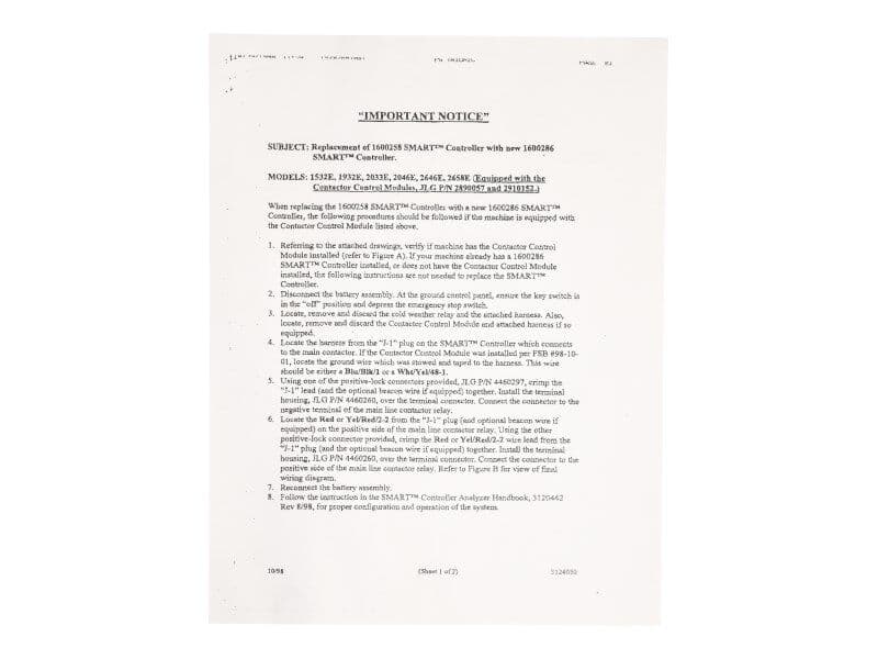 INST SHEET FOR 1600286S
