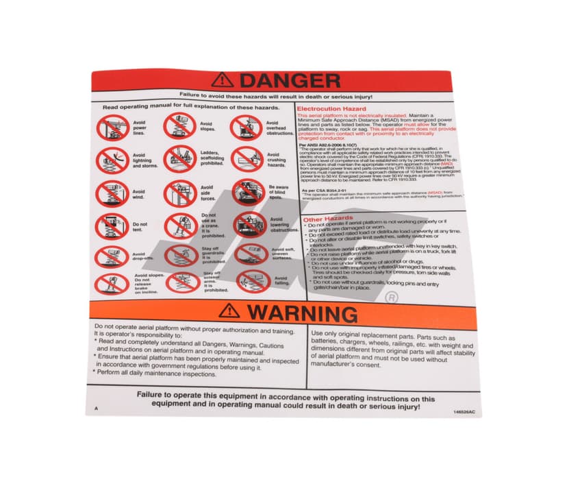 DANGER/WARNING DECAL