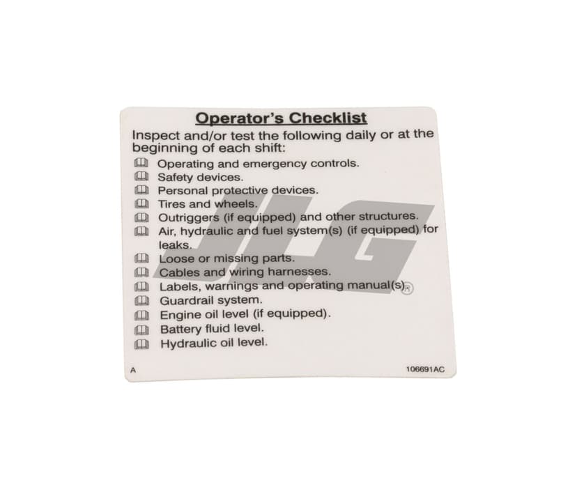 DECAL, CHECKLIST