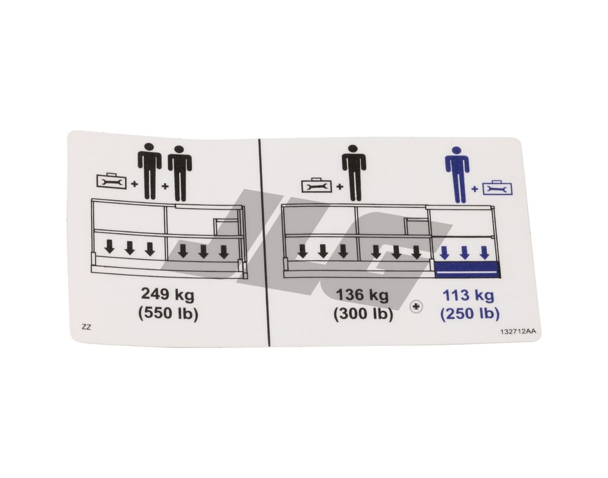 DECAL, 550 LB CAPACITY
