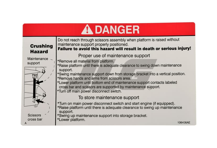 DECAL, SAFETY BAR