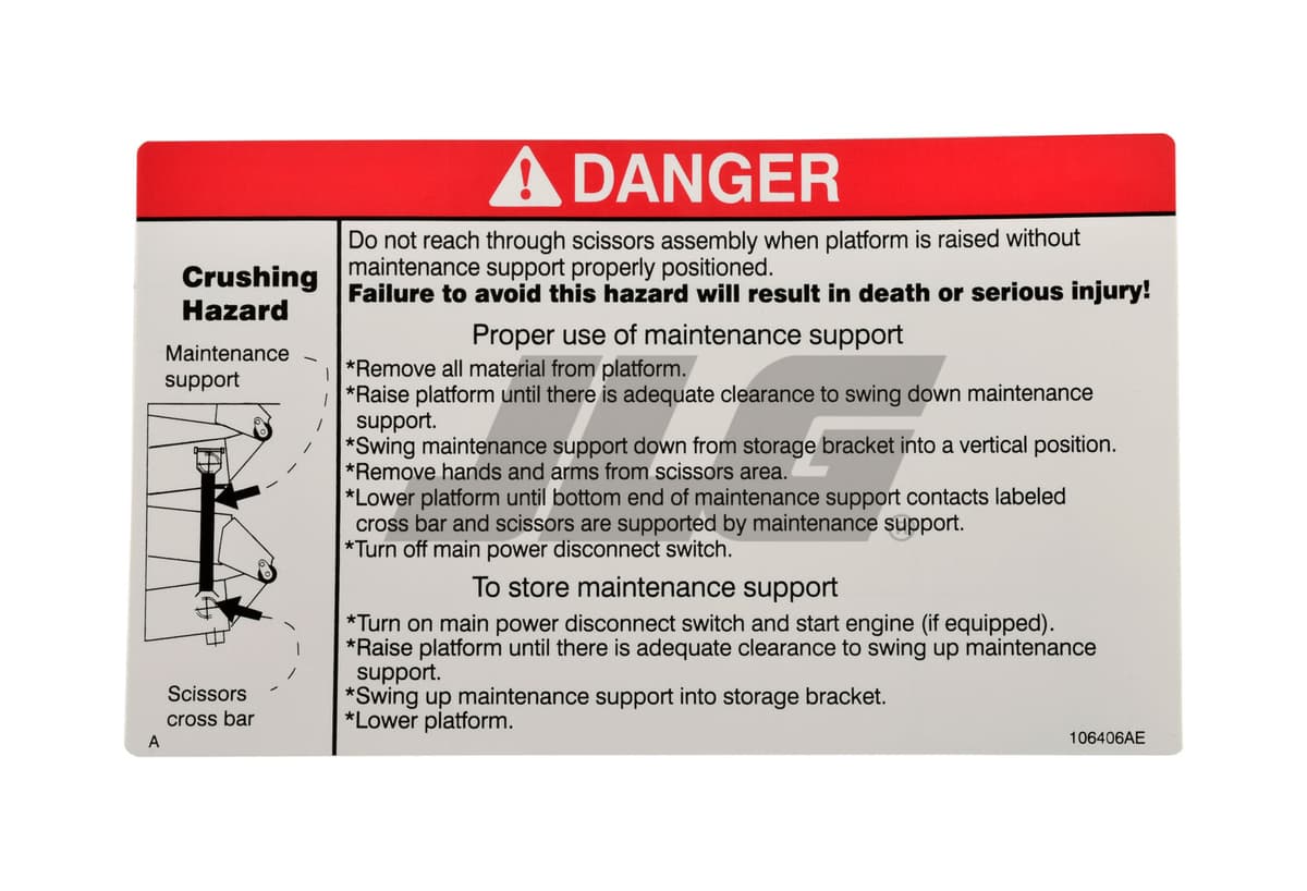 DECAL, SAFETY BAR