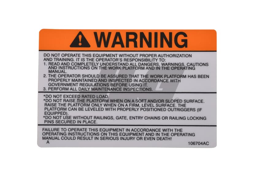 DECAL, WARNING