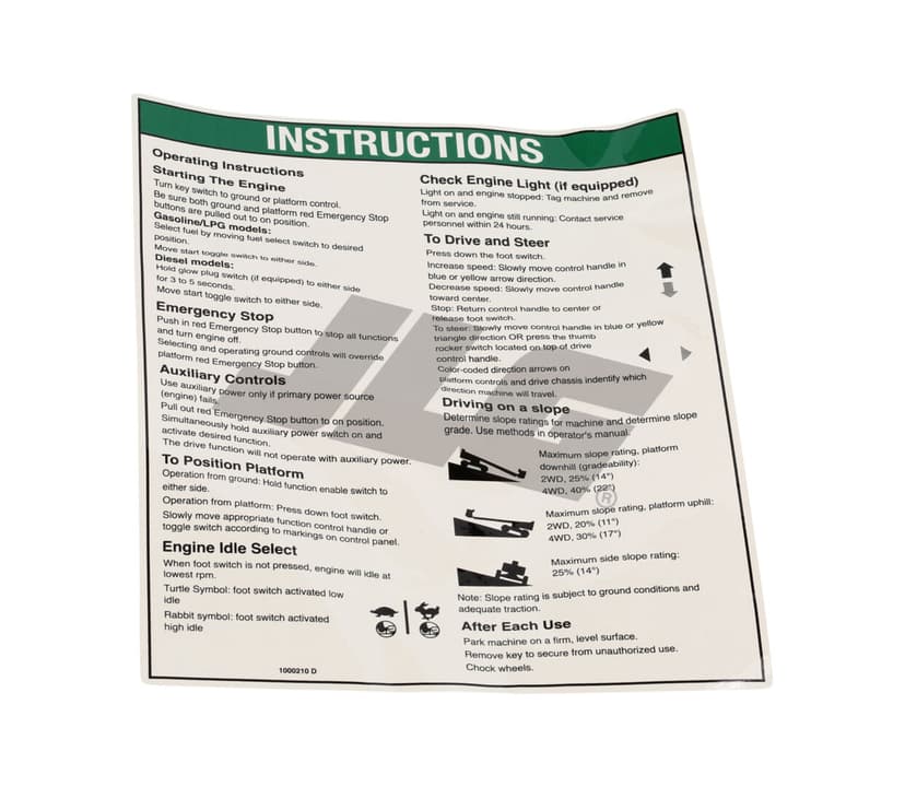DECAL,NOTICE OPER INST IC