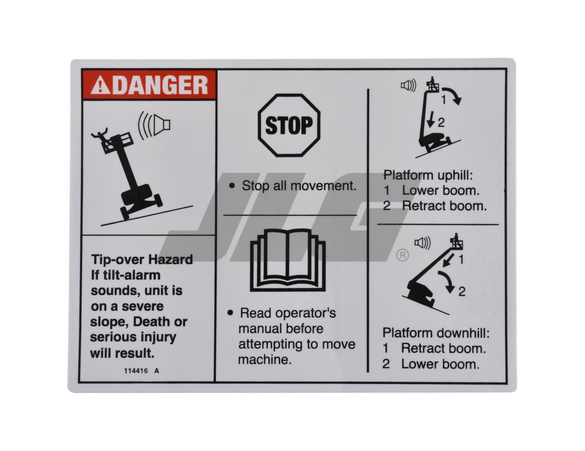 DANGER,TIPOVER, TILT