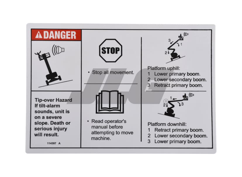 DANGER,TILT ALARM