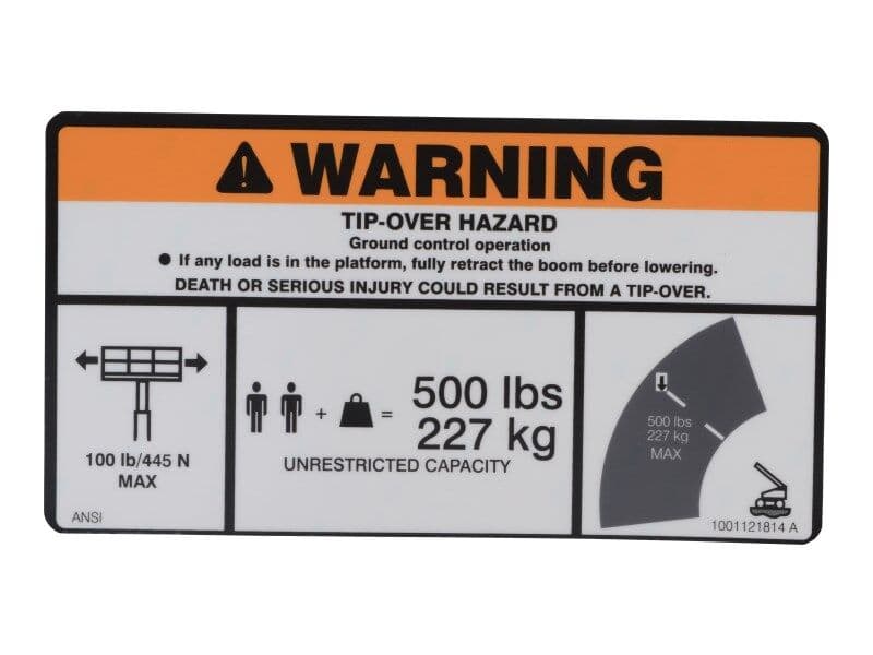DECAL,WARNING, MAX CAP. DOM.