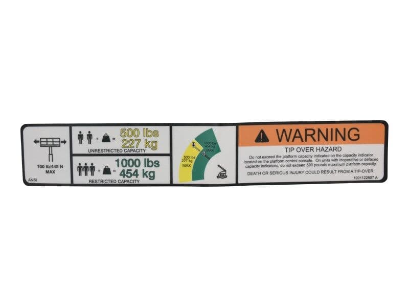 DECAL,WARNING DUAL CAP.