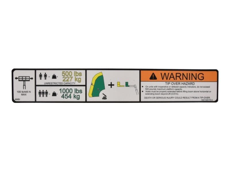 DECAL,DUAL CAPACITY(ANSI)(PLF)