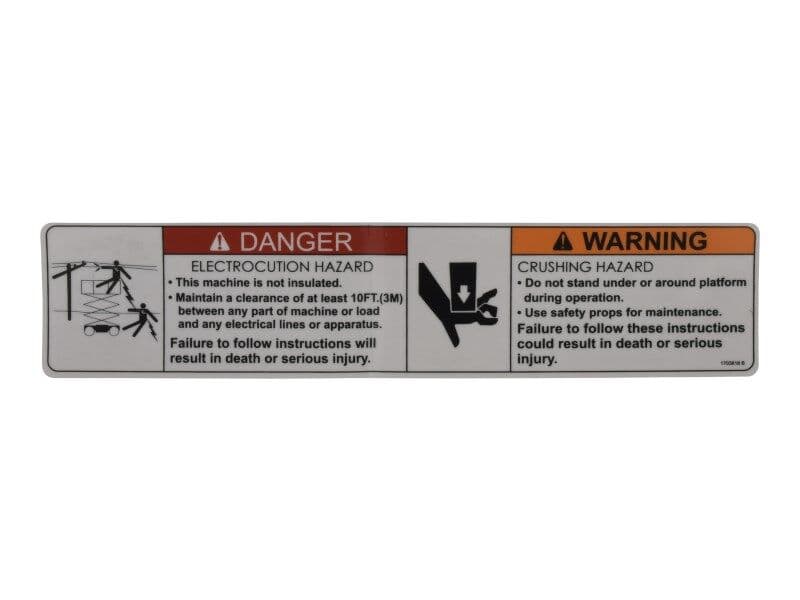DECAL,WARNING CRUSH HAZARD