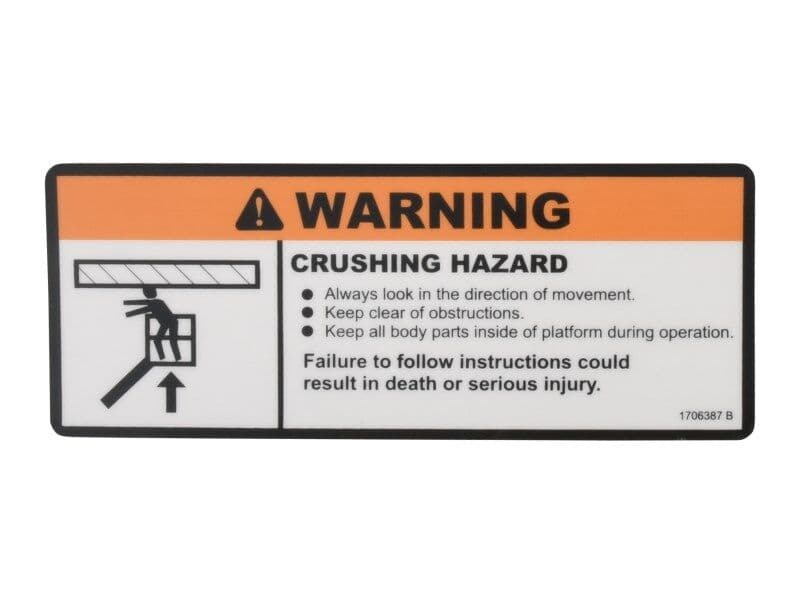 DECAL,CRUSHING PLF