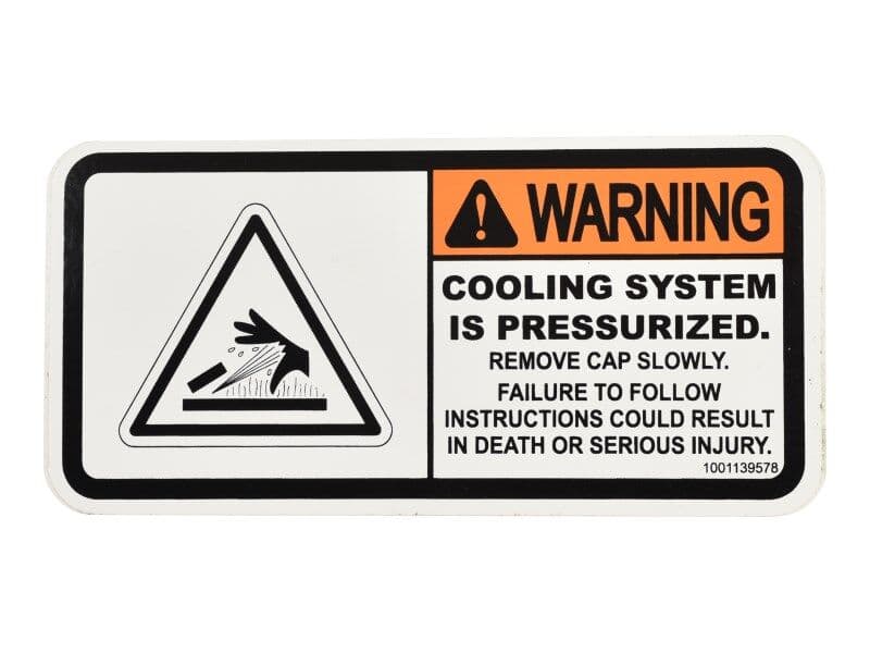 DECAL,HOT FLUID WARNING