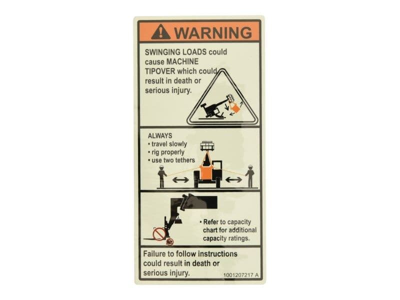 DECAL,DANGER SWINGING LOADS