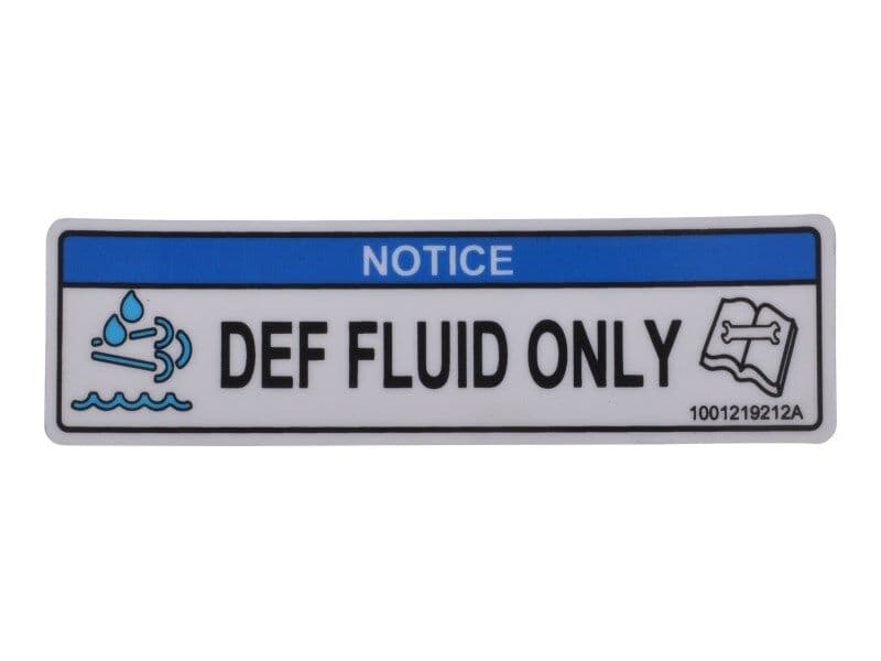 DECAL,DEF FLUID ONLY NA
