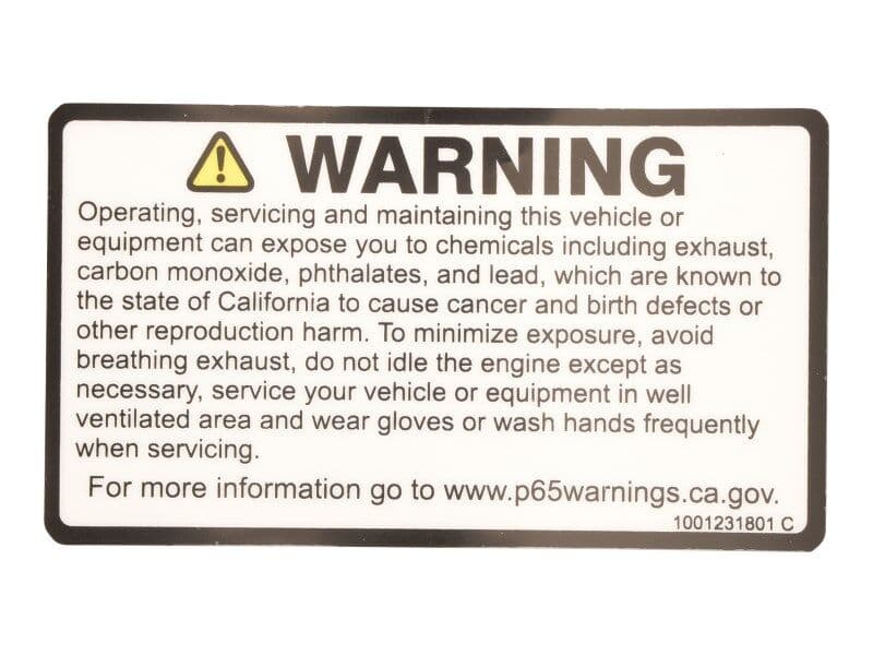DECAL,WARNING PROP 65