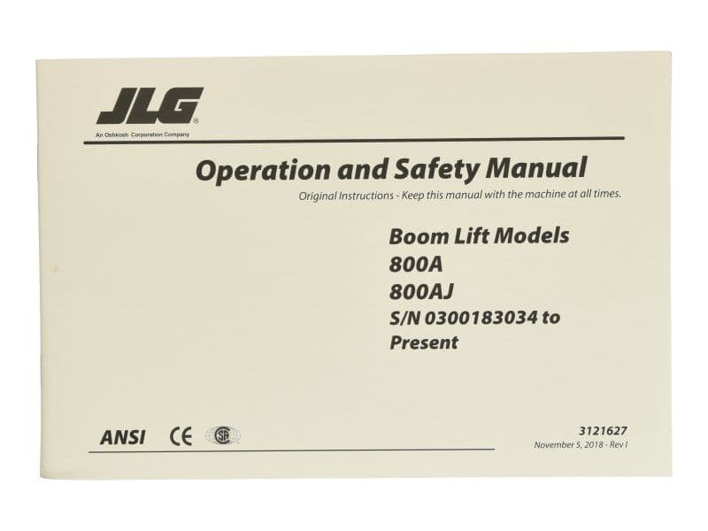 MANUAL, 800A OPERATOR/SAFETY