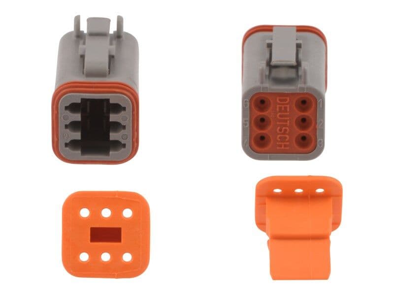 TERMINAL,CONN 6 POS PLUG (GRY)