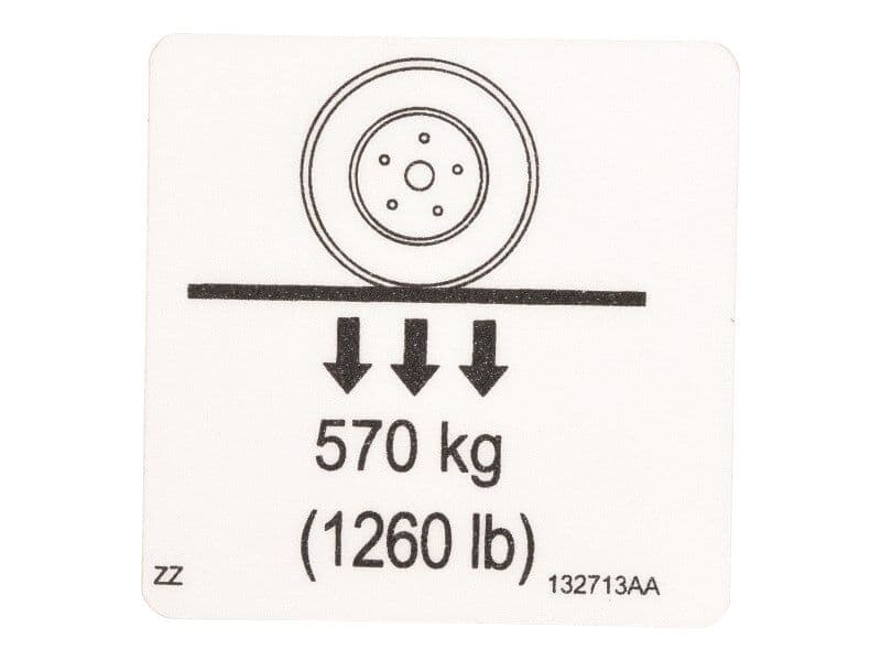 DECAL, WHEEL LOAD