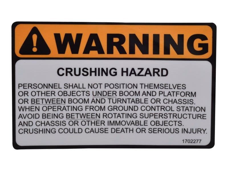 DECAL, (CRUSH HAZARD)