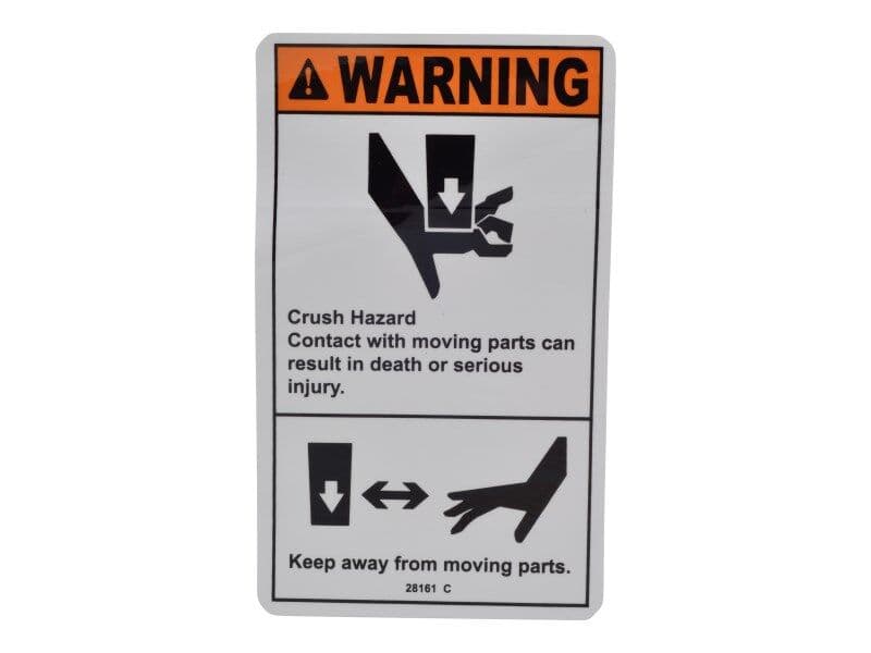 WARN CRUSH HAZARD HAND