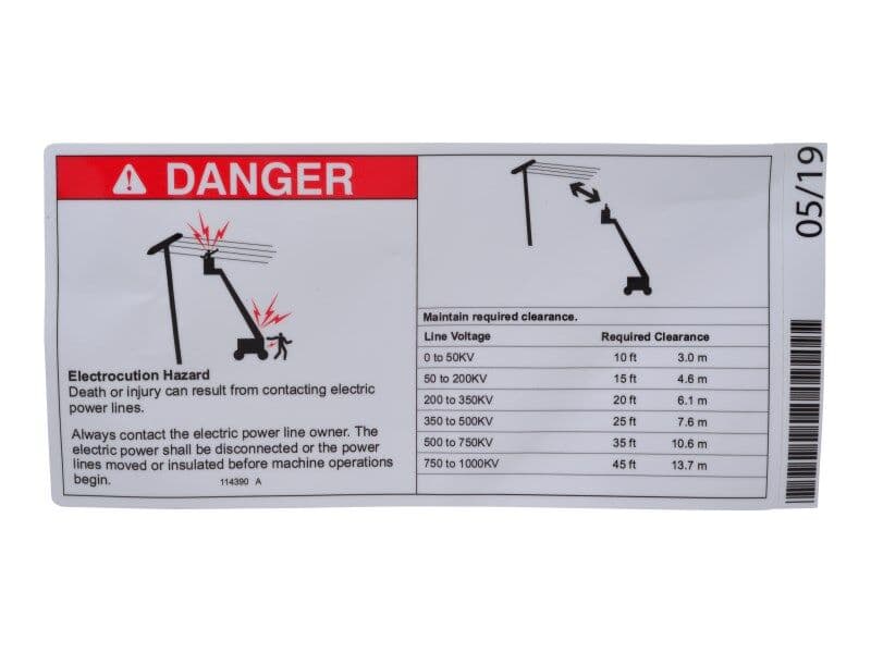 DECAL,DANGER, ELECT HAZARD