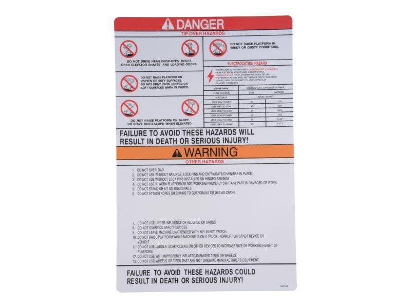 DECAL, WARNING/DANGER/CAUTION