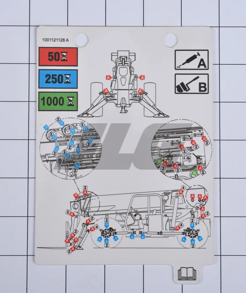 LOAD,LUBE CHART G1055,G1255