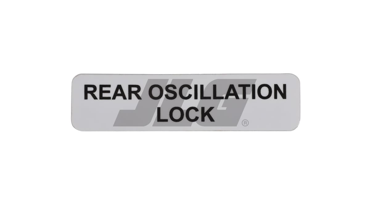 DECAL, REAR OSCILLATION LOCK I