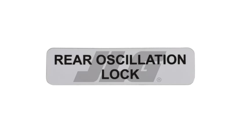 DECAL, REAR OSCILLATION LOCK I