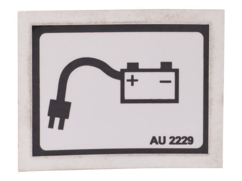 DECAL,BATTERY CHARGER PLUG