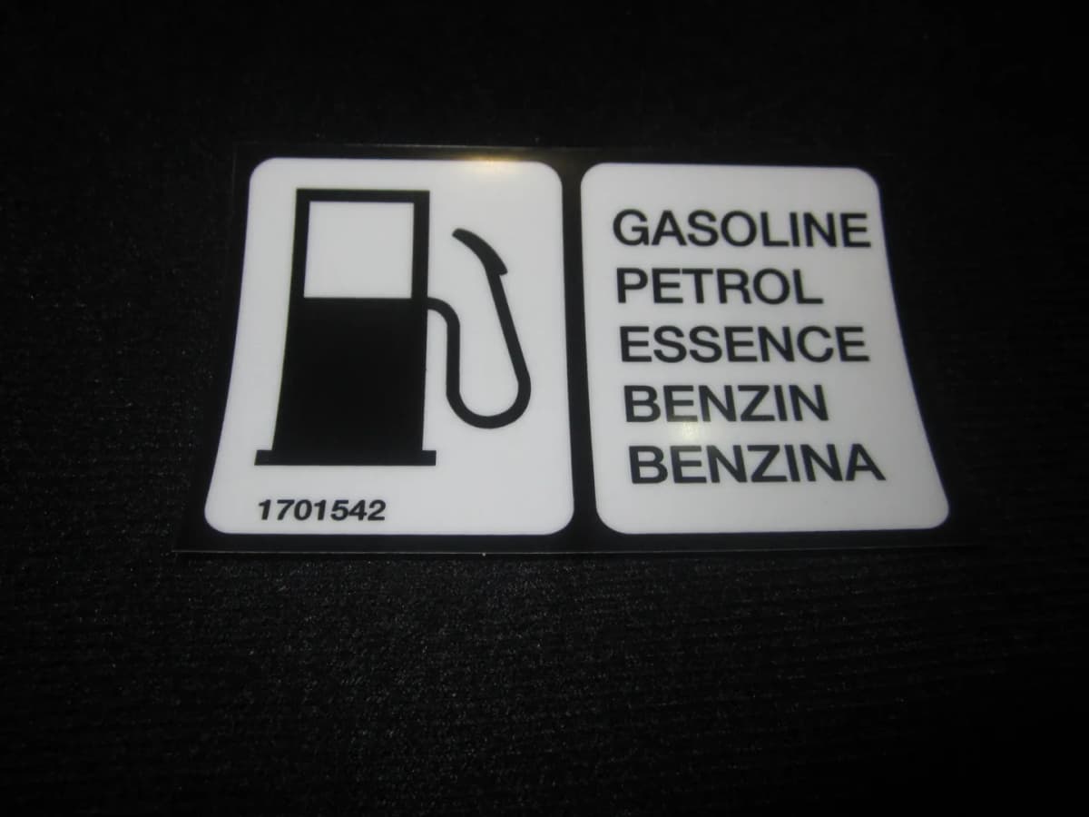DECAL,GAS(OPT)(A/B/C/D/J/L/CH)