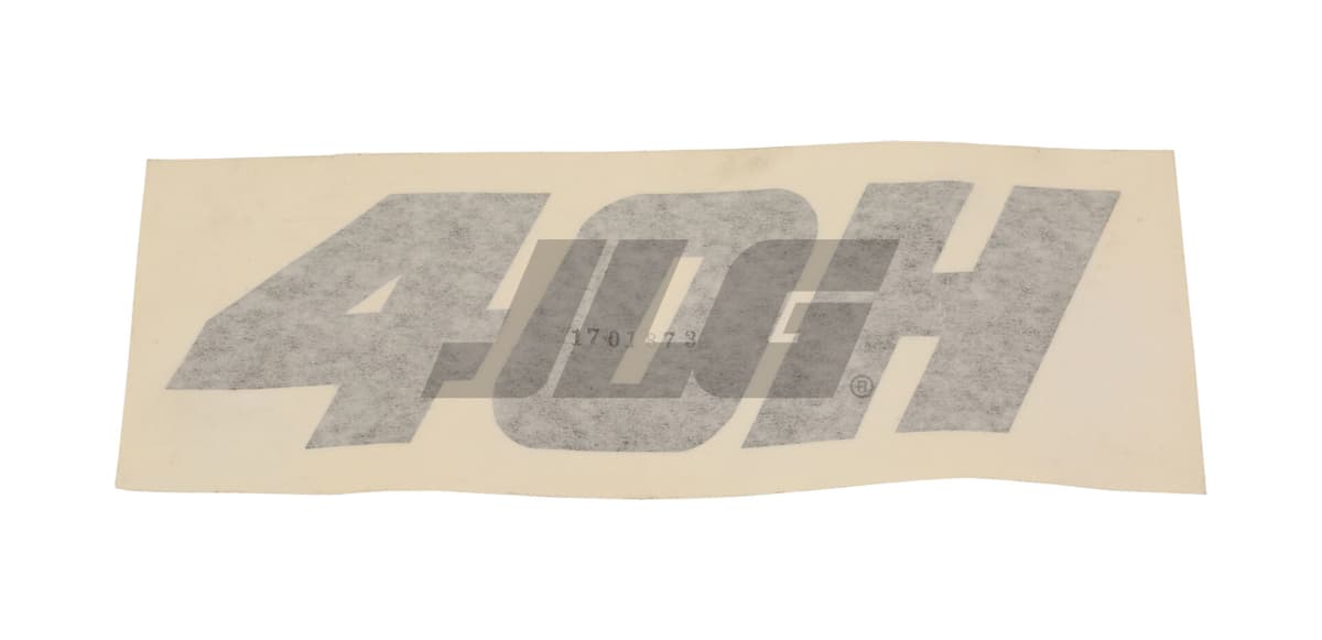 DECAL, MODEL 40H (BLK)