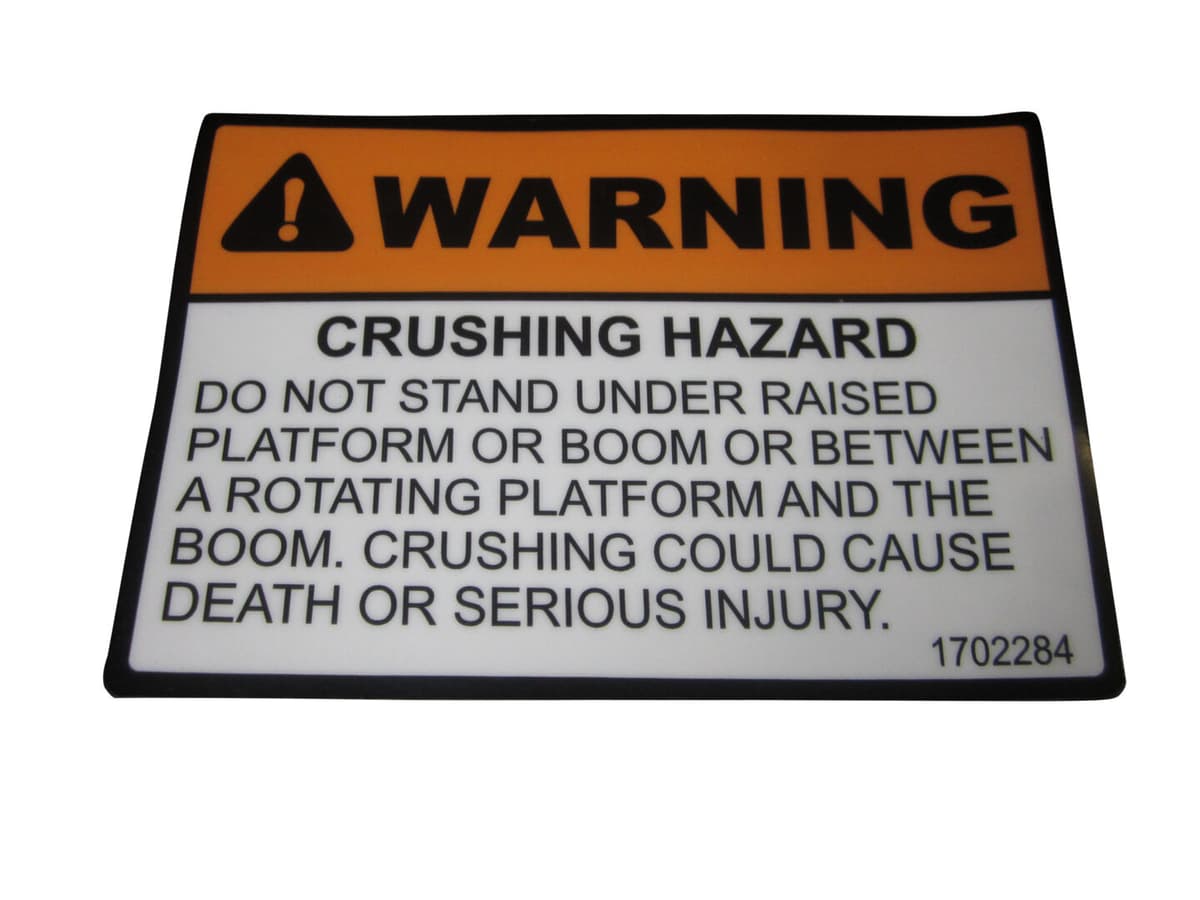 DECAL, (CRUSH HAZARD)