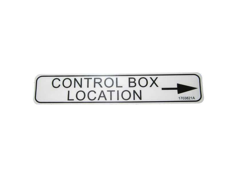 DECAL,CONTROL BOX LOCATION