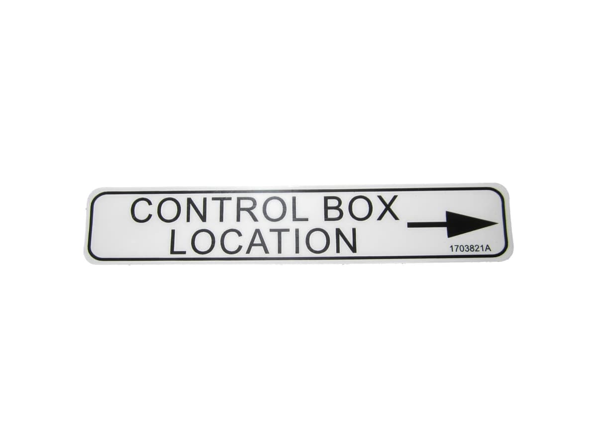 DECAL,CONTROL BOX LOCATION