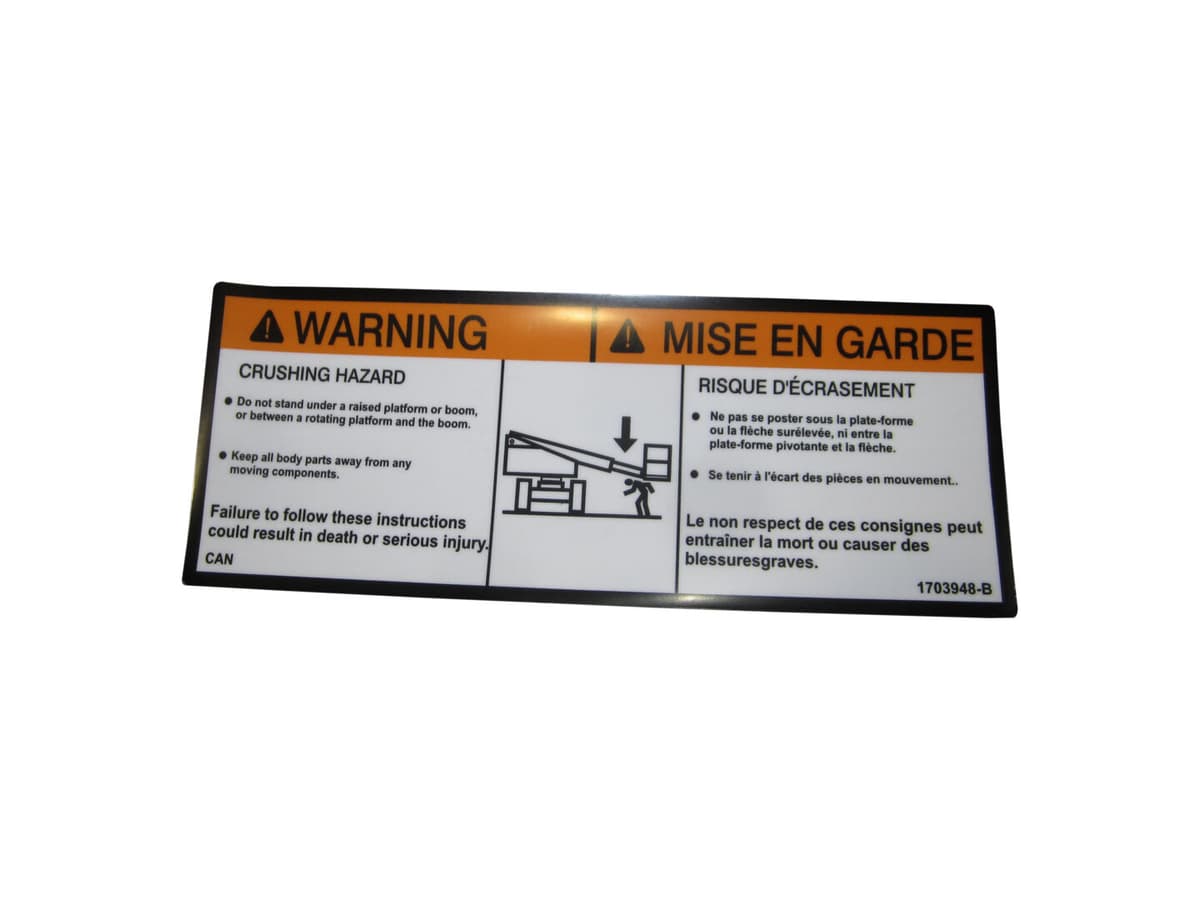 DECAL,WARNING CRUSHING (CAN)