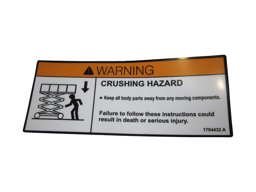 DECAL,WARNING CRUSHING