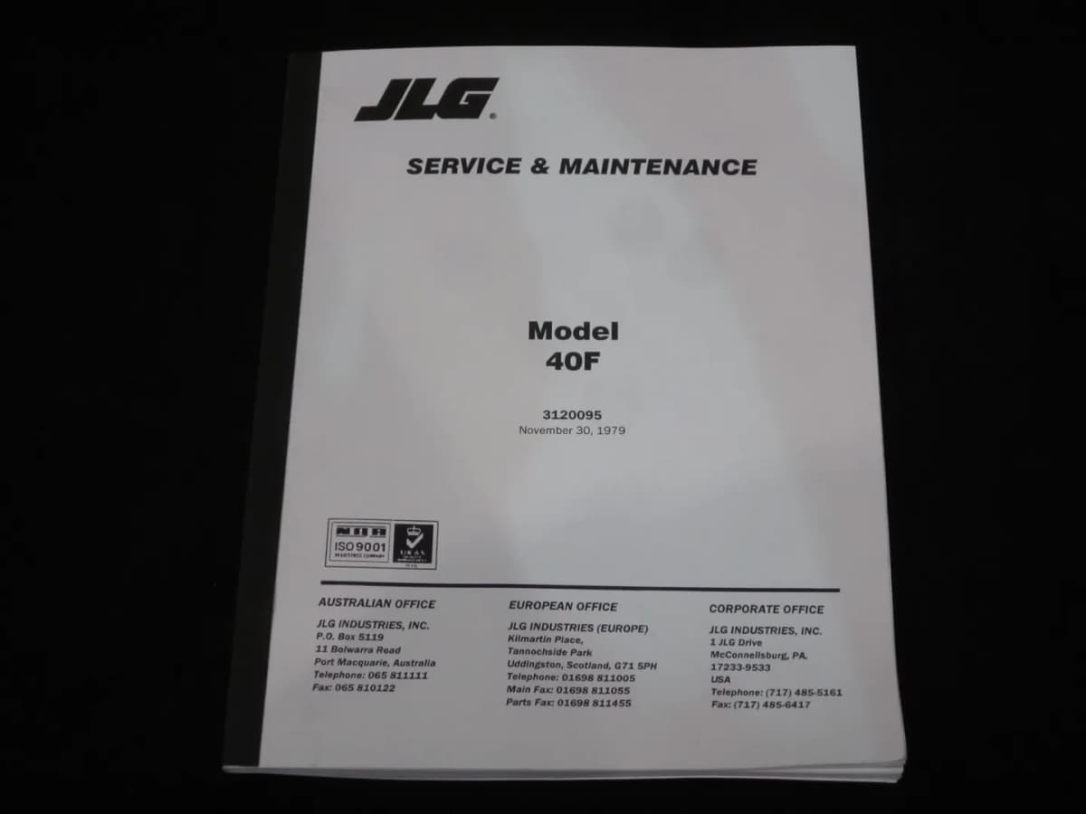 MANUAL, 40F MAINTENANCE
